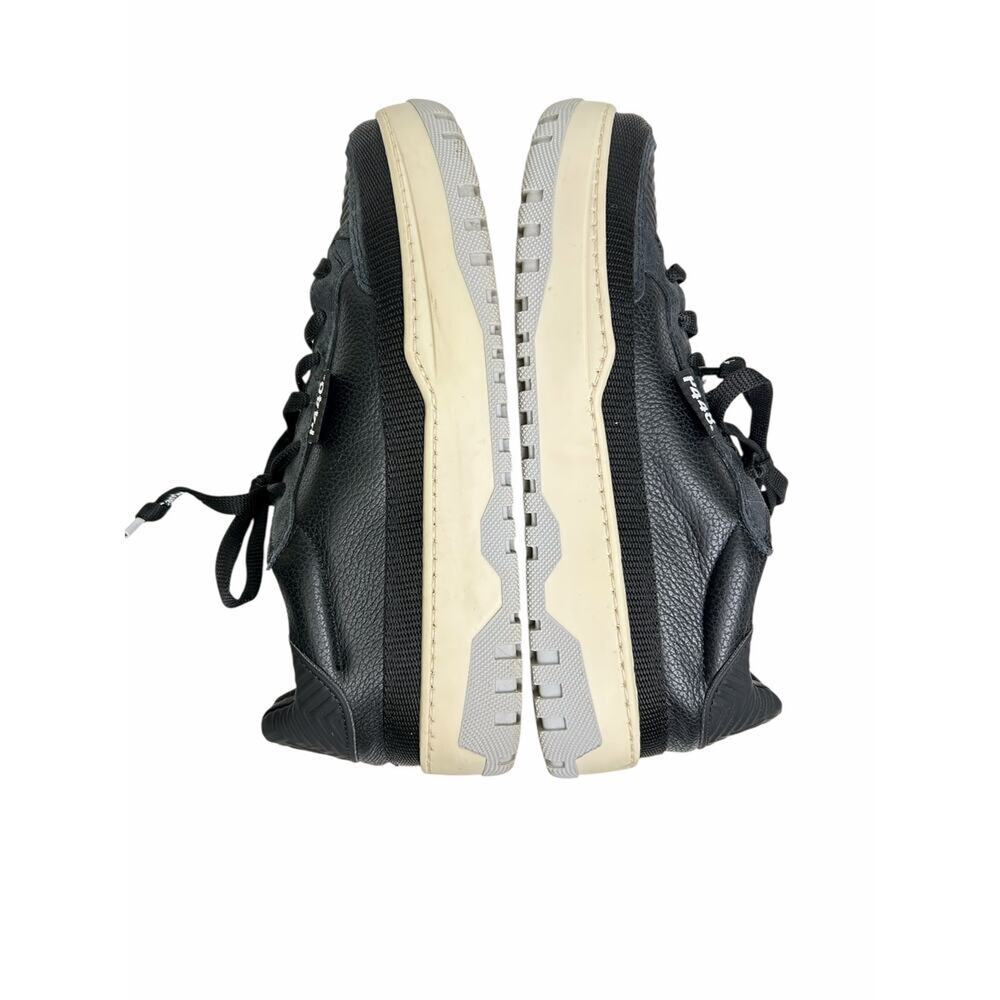 P448 Olli Black Leather Low Top Sneakers Mens 6 / Womens 7.5 Italy - Picture 6 of 8